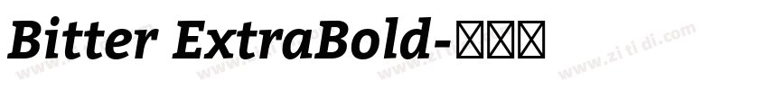 Bitter ExtraBold字体转换